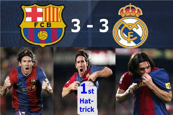 Hattrick của Messi trước Real Madrid