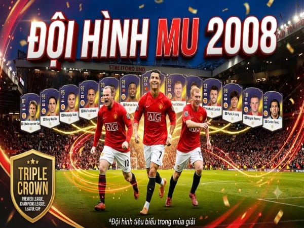Đội hình MU 2008 làm nên chức vô địch Champions League